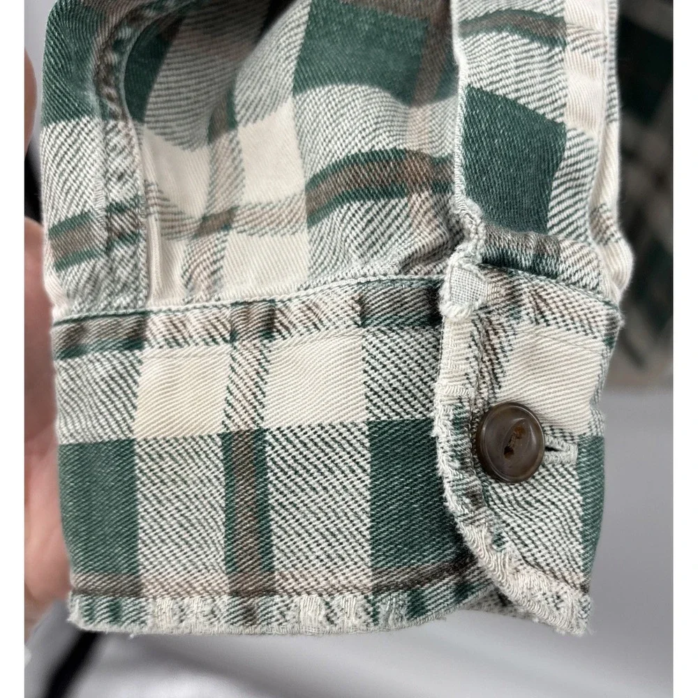 Vintage Abercrombie & Fitch Long Sleeve Button Front Flannel Shirt XL Grunge - Picture 7 of 11